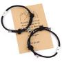 Magnetic Couples Bracelets,Adjust Size Magnet Bracelet for Couples Rope Braided Bracelet Gift for Women Men Boyfriend Girlfriend Best Friends