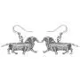 NEWEI Plated Alloy Antique Gold Miniature Dachshund Dog Earrings For Women Girls Drop Dangle Charm Pet Jewelry Gifts