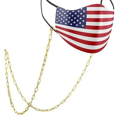 BELLETTE Face Mask Chain Necklace 14K Gold Plated Mask Chain Holder for Women Men BELLETTE Face Mask Chain Necklace 14K Gold Plated Mask Chain Holder for Women Men