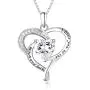 Bellrela Sterling Silver I Love You to The Moon and Back Necklace Heart Love Pendant Necklace Bellrela Sterling Silver I Love You to The Moon and Back Necklace Heart Love Pendant Necklace