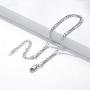 ChicSilver 925 Sterling Silver Simple Durable Cuban Link/Figaro/Twist Rope/Bead Chain Bracelet for Women Teen Girls(with Gift Box)