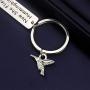SIDIMELO Now She Flies with Hummingbirds Keychain Hummingbird Memorial Jewelry Sympathy Gift Keychainfor Her Remembrance Gifts