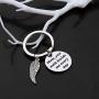 Gzrlyf Dad You Walk Beside Me Every Day Keychain Memorial Gifts for Loss of Father Mother Remembrance Gifts