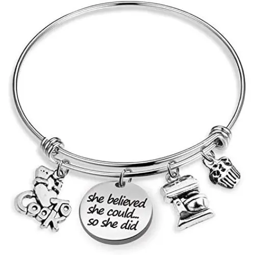G-Ahora Baking Bracelet She Believed She Could Bake Lover Bracelet Culinary Student Gifts Graduation Gift for Culinary Graduate Pastry Chef G-Ahora Baking Bracelet She Believed She Could Bake Lover Bracelet Culinary Student Gifts Graduation Gift for Culinary Graduate Pastry Chef