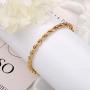 Gold Bracelets for Women, 14K Gold Plated Adjustable Dainty Layered Paperclip Chunky Figaro Herringbone Ball Rope Rectangle Cuban Link Chain Bracelet Gold Chain Bracelets for Women Girls Jewelry Gifts