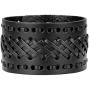 Jeilwiy Punk Leather Wristbands for Men Bracelets Handmade Wide Cuff Bangle Braided Jewelry Black Brown Adjustable - Teen Girls Boys Punk Fathers Gifts