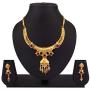 Efulgenz Indian Style Bollywood Fashion Wedding Bridal Choker Collar Necklace Dangle Earrings Jewelry Set