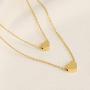 Makone Heart Necklace Gold 18k Layered Choker Necklace Gift for Women Girls Necklace Adjustable Layering Jewelry Set