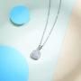 October Birthstone Sterling Silver Created White Opal Necklace/Earrings Halo Pendant Stud Leverback Dangle Cubic Zirconia CZ Fire Opal Fine Jewelry for Women