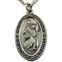St Christopher Pewter Medal on a Stainless Steel Chain with Holy Card Gift Boxed Set