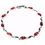 Crystalline Azuria Jewelry Sets for Women: Burgundy Red or Black Crystal Teardrop Necklace and Earrings Set Costume Jewelry for Women, Wedding Party - 18K White Gold Plated Pendant and Earring Sets, Bracelet Set