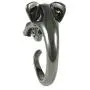Ellenviva Elephant Adjustable Animal Wrap Ring Shiny Graphite Tone