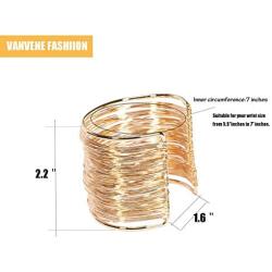 Bracelets Gold Plated Open Cuff Bangles Gift Choice for Women & Girls Fashion