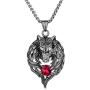 YACQ Mens Womens Stainless Steel Wolf Couple Necklaces Jewelry Gifts for Him and Her