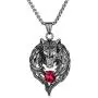 YACQ Mens Womens Stainless Steel Wolf Couple Necklaces Jewelry Gifts for Him and Her