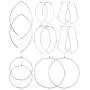 ORAZIO 7 Pairs Threader Hoop Earrings for Women Chic Minimalist Wire Drop Dangle Earrings Geometric Oval Dainty Simple Gold Silver Earrings Stainless Steel Jewelry Set ORAZIO 7 Pairs Threader Hoop Earrings for Women Chic Minimalist Wire Drop Dangle Earrings Geometric Oval Dainty Simple Gold Silver Earrings Stainless Steel Jewelry Set