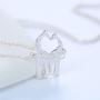 MIXIA Minimalist Double Kissing Giraffes Necklace Abstract Simple Animal Pendant