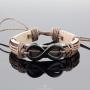 Leather Wrap Infinity Bracelet for Men Women Unisex Jewelry