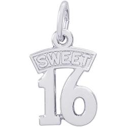 Rembrandt Charms Sterling Silver Sweet 16 Charm (10 x 12 mm)