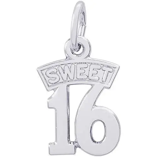 Rembrandt Charms Sterling Silver Sweet 16 Charm (10 x 12 mm)
