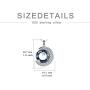 TOUPOP Moon Necklace s925 Sterling Silver Star Necklace Crescent Necklace Pendant with Blue Circle Crystal Jewelry Gifts for Women Teens Girls Mom Birthday Mothers Day
