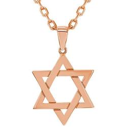 In Season Jewelry Religious Jewish Star of David Pendant Necklace for Ladies 19''