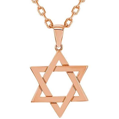 In Season Jewelry Religious Jewish Star of David Pendant Necklace for Ladies 19''