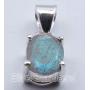 SilverStarJewel 925 Sterling Silver Labradorite Necklace Pendant 1.8 cm Gems Jewelry
