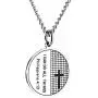 HZMAN Tennis Racket Medal Necklace Pendant, I CAN DO All Things Strength Bible Verse Stainless Steel Chain