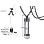 Stainless Steel Timeless Hourglass Charm Cremation Urn Ash Holder Pendant Necklace Keepsake Memorial Jewelry