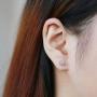 18K Gold Plated 925 Sterling Silver Stud Earrings Simulated Diamond Round CZ Ear Studs