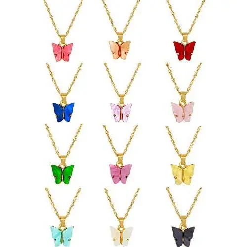 Floveal Butterfly Necklaces and Earrings Set for Women Gold Plated Dainty butterfly Choker Necklace, Butterfly Layered Chain Necklace, Jewelry for Women and Girls Floveal Butterfly Necklaces and Earrings Set for Women Gold Plated Dainty butterfly Choker Necklace, Butterfly Layered Chain Necklace, Jewelry for Women and Girls