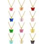 Floveal Butterfly Necklaces and Earrings Set for Women Gold Plated Dainty butterfly Choker Necklace, Butterfly Layered Chain Necklace, Jewelry for Women and Girls