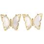 5 Pairs Butterfly Stud Earrings Set Colorful Transparent Crystal Butterfly Earring Set Hypoallergenic Cute Fashion Animal Earrings for Women Girls Jewelry