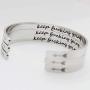 NXYVB Women Girls Motivational Birthday Cuff Bangle Friendship Personalized Jewelry Inspirational Cuff Bracelet Bangle Keep Going Motivational Mantra Quote Stainless Steel Engraved for Girl Gift