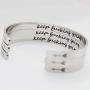 Inspiration Bracelet Stainless Steel Cuff Bracelet Engraved Mantra Cuff Bangle Personalized Friendship Jewelry for Women Girls Graduation Birthday Gifts