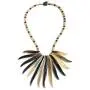 Bling Jewelry Natural Organic Buffalo Horn Tribal Boho Fashion Tweak Wood Beads Fan Bib Statement Necklace for Woman for Teen Bling Jewelry Natural Organic Buffalo Horn Tribal Boho Fashion Tweak Wood Beads Fan Bib Statement Necklace for Woman for Teen