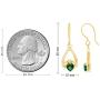 Claddagh Drop Earrings In Yellow Gold Over Sterling Silver By jewel Zone US