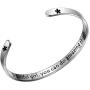 Maxforever Inspirational Gifts '' Beautiful Girl, You Can Do Amazing Things '' Bracelets for Women Birthday Motivational Cuff Bangle Friendship Personalized Charm Jewelry (Silver)