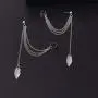 FXmimior Fashion Women Earrings Leaf Plume Pendant Long Chain Drop Dangle Earrings Jewelry (Silver) FXmimior Fashion Women Earrings Leaf Plume Pendant Long Chain Drop Dangle Earrings Jewelry (Silver)