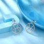 Sterling Silver Zodiac Sign Dangle Drop Earrings Women Girl Leo Pisces Gemini Aries Constellation Stud Earrings Celestial Jewelry Birthday Gift