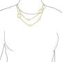 Fashion White Black Enamel Large Flower Long Gold Plated Station Chain Wrap Layer Clover Necklace for Women 40 Inch