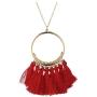 Manfnee Tassel Bohemian Earring Alloy Dangle&Drop Leather Teardrop Wood Earrings Jewelry Women