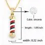 TENGLAI Hip Hop Barber Necklace for Men, Punk Iced Out Rotating Barbershop Brass Jewelry Silver Plated Pendant Necklace Come with 24” Rope/Box Chain