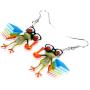 NEWEI Acrylic Sweet Cartoon Teacher Frog Earrings Drop Dangle Fashion Animal Jewelry for Women Girls Teens Gift Charms