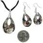 GlassOfVenice Gemma Murano Glass Necklace and Earrings Set - Black GlassOfVenice Gemma Murano Glass Necklace and Earrings Set - Black