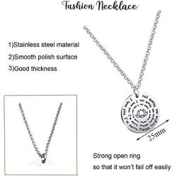 Hooponopono Prayer Necklace Im Sorry Please Forgive Me Thank You I Love You Spiritual Necklace