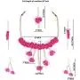 Efulgenz Indian Flower Jewelry Set for Haldi Mehandi Baby Shower Wedding Women Girls