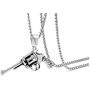 Xusamss Punk Titanium Steel Revolver Gun Pendant Necklace,24inches Link Chain
