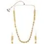 Efulgenz Fashion Indian Bollywood 14 K Gold Plated Faux Pearl Bridal Strand Statement Necklace Earrings Wedding Jewelry Set